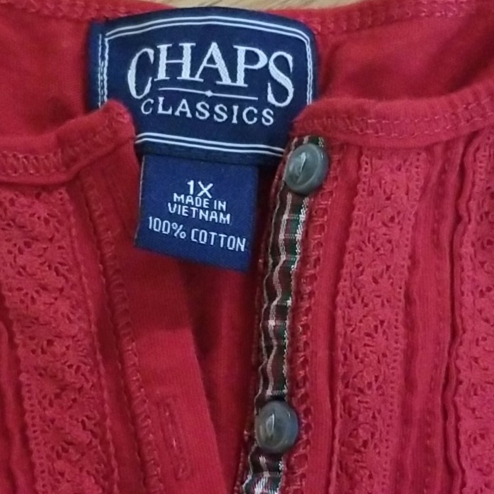 Chaps Red Shirt - Picture 2 of 2
